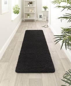 Black Washable & Non Slip Shaggy Rug - My Rug