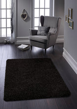 Load image into Gallery viewer, Black Washable &amp; Non Slip Shaggy Rug - My Rug