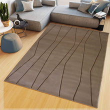 Load image into Gallery viewer, Brown Carved Geometric Living Room Rug - Mora