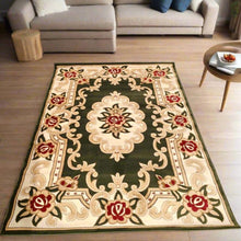 Load image into Gallery viewer, Dark Green Traditional Living Room Rug -  Excellence