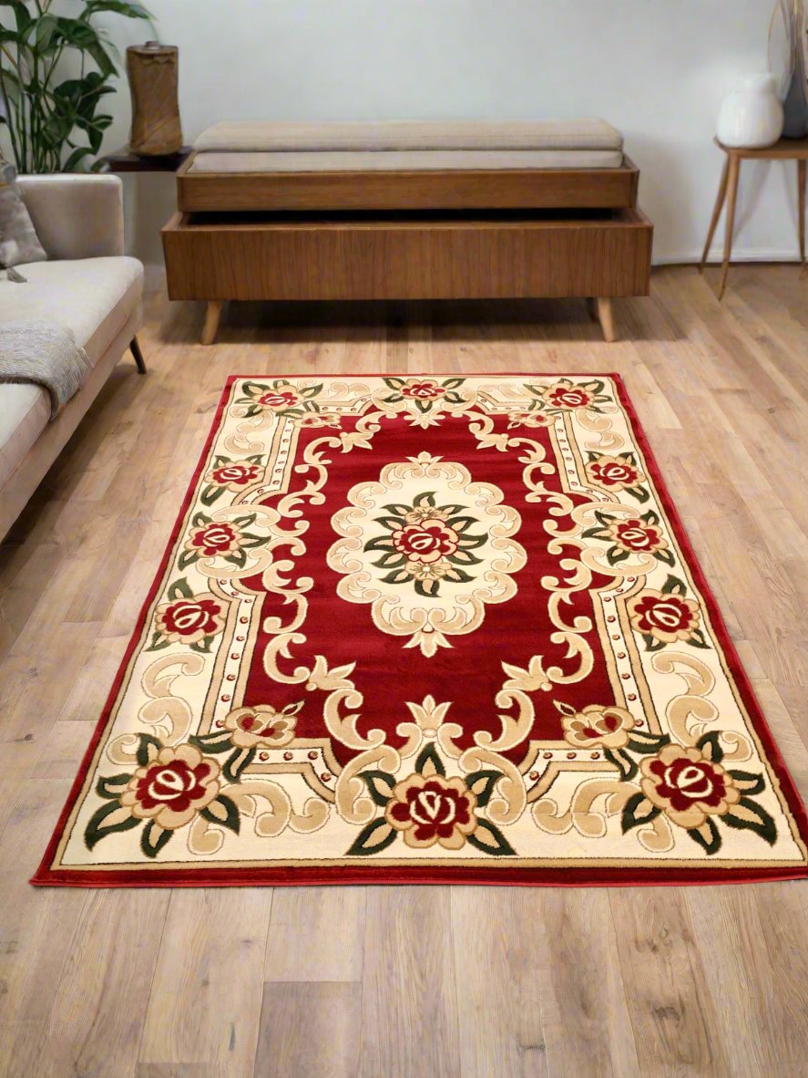 Red Luxurious Traditional Rug -  Excellence