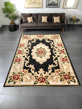 Load image into Gallery viewer, Black Traditional Living Room Rug -  Excellence