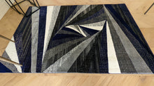 Load image into Gallery viewer, Navy Blue Splinter Geometric Living Room Rug - Boston