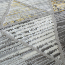 Load image into Gallery viewer, Yellow and Grey Carved High Shine Living Room Rug - Holm