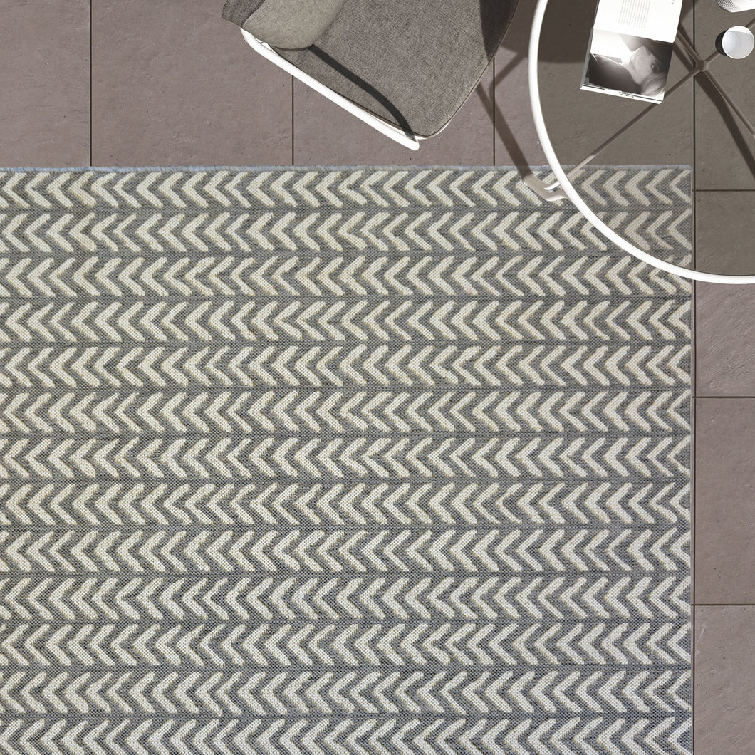 Grey Washable Outdoor Garden Rug - Ota